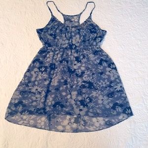 Ecote Summer Asymmetric Gray Dress Size Med